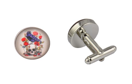 Picture of Skull and Raven Cufflinks