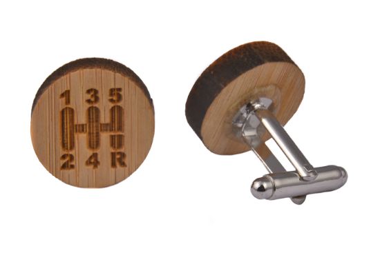 Picture of Wooden Car Gearstick Cufflinks